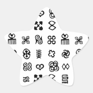 Adinkra African Symbols Star Sticker