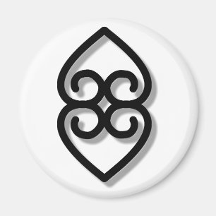 Adinkra - earth-BW Magnet