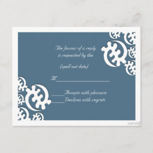 adinkra gye nyame (except for God) agate blue rsvp Card