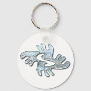 Adinkra-peace-glass Key Ring