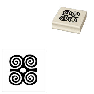 Adinkra Symbol Rubber Stamp - Srength and Humility