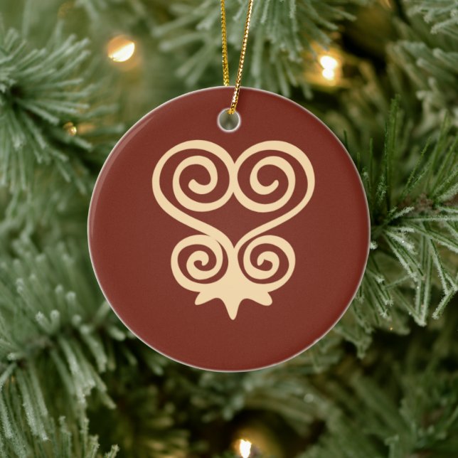 Adinkra Symbol (Sankofa) Ceramic Tree Decoration (Tree)