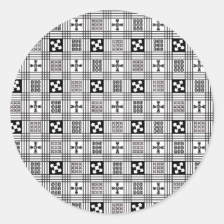 Adinkra West African textile Classic Round Sticker