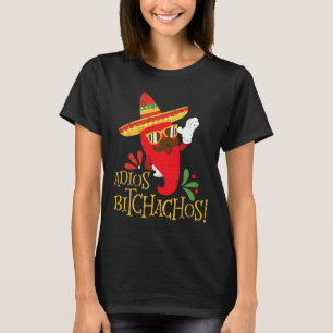 Adios Achos Cinco De Mayo Mexican Chilli Peppers T-Shirt