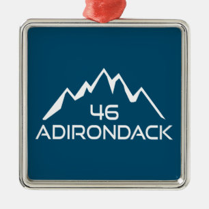 Adirondack 46 Mountains Metal Tree Decoration