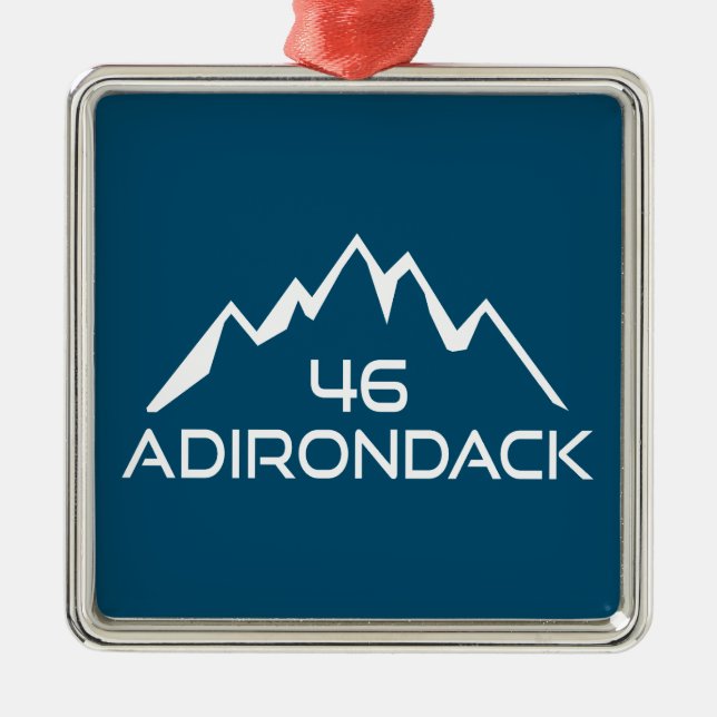 Adirondack 46 Mountains Metal Tree Decoration (Front)