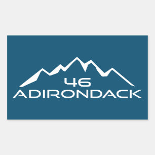 Adirondack 46 Mountains Rectangular Sticker