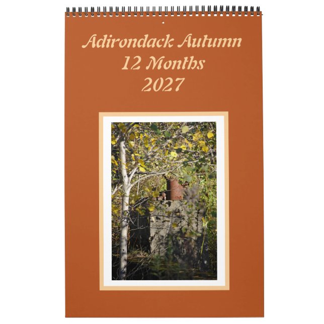 Adirondack Autumn 12 Month Calendar (Cover)