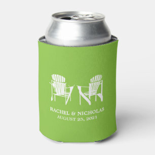Adirondack Beach Chairs Lime Green Wedding Can Cooler