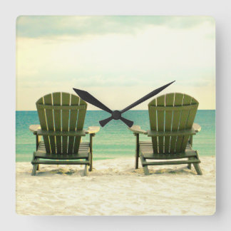 Adirondack Beach Chairs Wall Clock