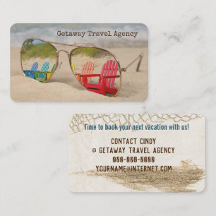 Adirondack Chair Reflection In Sunglasses Business Card