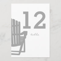 Adirondack Chair Table Number Grey