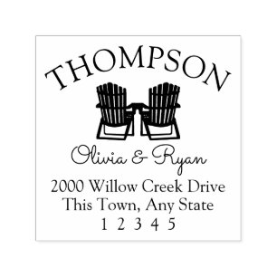 Adirondack Chairs Address Self-inking Stamp