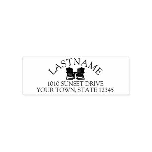 Adirondack Chairs Address Self-inking Stamp