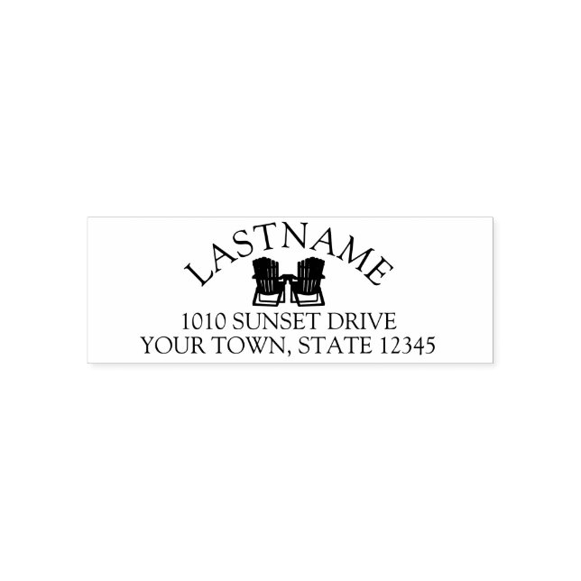 Adirondack Chairs Address Self-inking Stamp (Design)
