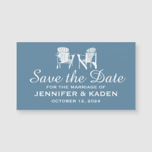 Adirondack Chairs GRAY BLUE   Save the Date