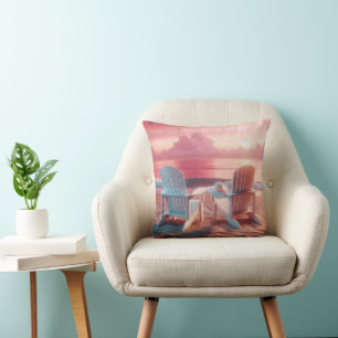Adirondack Chairs In Pink Sunset Cushion