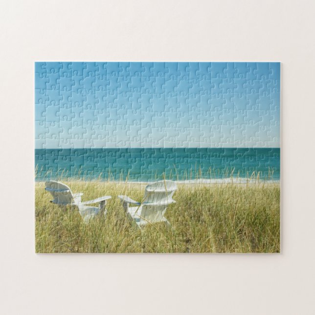 Adirondack Chairs in the Dunes Jigsaw Puzzle (Horizontal)