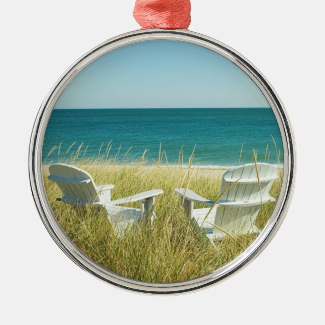 Adirondack Chairs in the Dunes Metal Tree Decoration (Front)