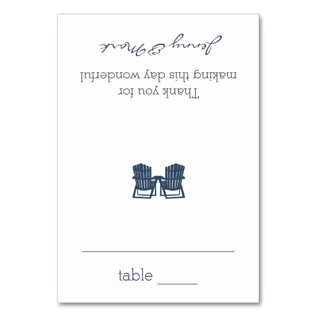 Adirondack Chairs Seating Card (Front)