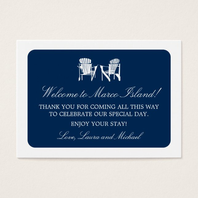 Adirondack Chairs | Wedding Favour Tag (Front)