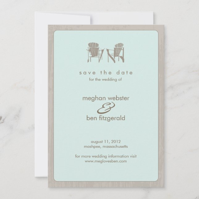 Adirondack Chairs Wedding Save the Date (Front)