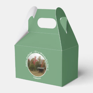 Adirondack Lean-to in Autumn Birthday Party Items Favour Box