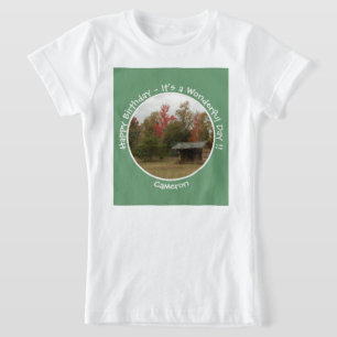 Adirondack Lean-to in Autumn Birthday Party Items T-Shirt
