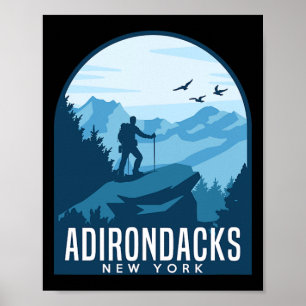 Adirondack Mountain Climbing Hiking Mountaineer Ad Poster