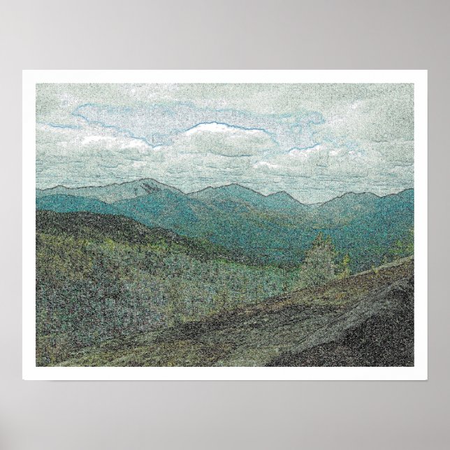Adirondack Mountain Peaks Panorama Poster (Front)