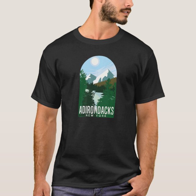 Adirondack Mountains Camping Hiking Outfit  Adiron T-Shirt (Front)