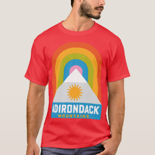 Adirondack Mountains New York Rainbow Hiking T-Shirt
