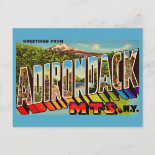 Adirondack Mountains Vintage Postcard