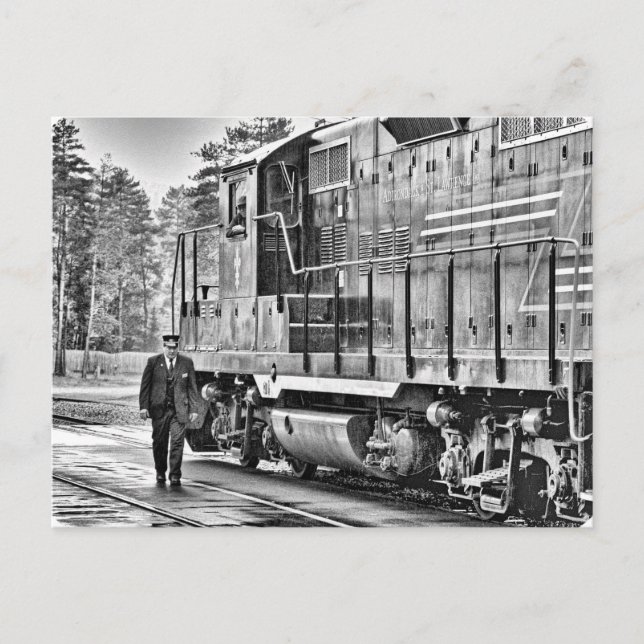 Adirondack Scenic Railroad Train-Conductor Postcard (Front)