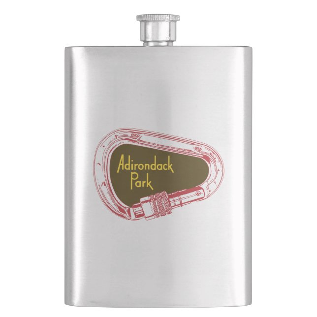 Adirondacks Climbing Carabiner Hip Flask (Front)