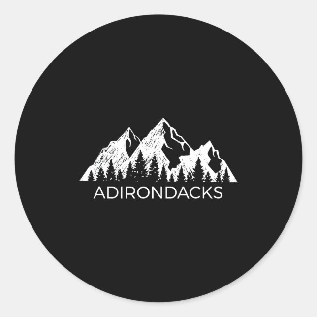 Adirondacks Cool Adirondacks New York Mountain G  Classic Round Sticker (Front)