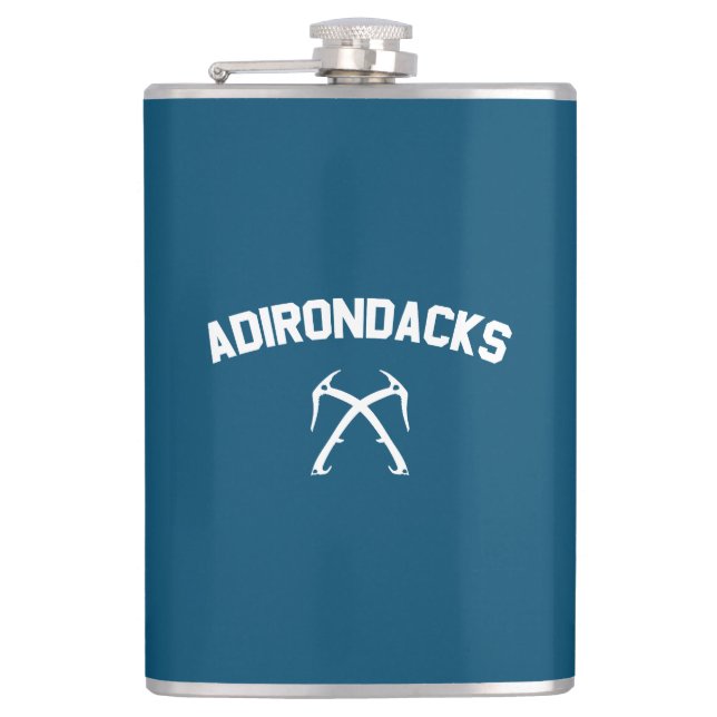 Adirondacks Ice Climbing Hip Flask (Front)