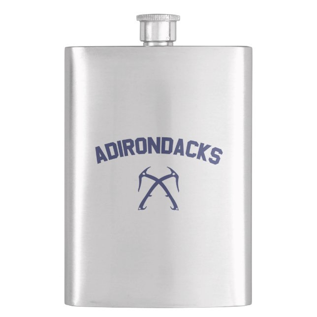 Adirondacks Ice Climbing Hip Flask (Front)