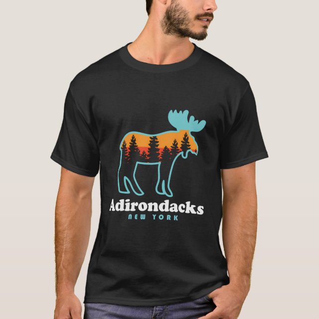Adirondacks - Moose Adirondacks Ny T-Shirt (Front)