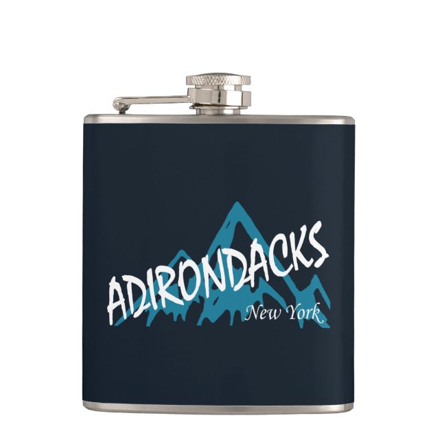 Adirondacks New York Mountains Hip Flask (Front)
