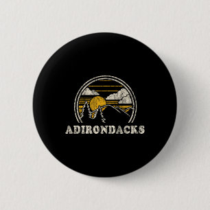 Adirondacks New York Ny T Shirt Vintage Hiking Mou 6 Cm Round Badge