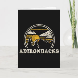 Adirondacks New York Ny T Shirt Vintage Hiking Mou Card