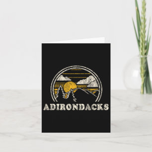 Adirondacks New York Ny T Shirt Vintage Hiking Mou Card