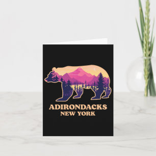 Adirondacks New York Ny Vintage Mountains Hiking S Card