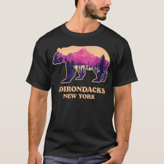 Adirondacks New York Ny Vintage Mountains Hiking T-Shirt