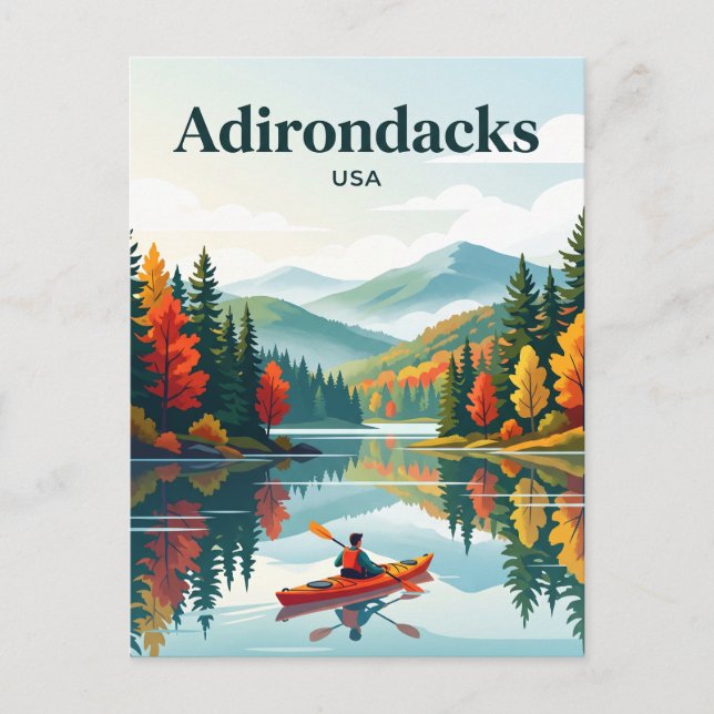 Adirondacks New York USA Postcard (Front)