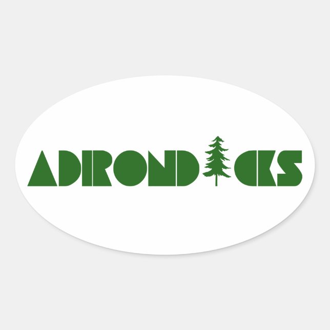 Adirondacks Oval Sticker (Front)