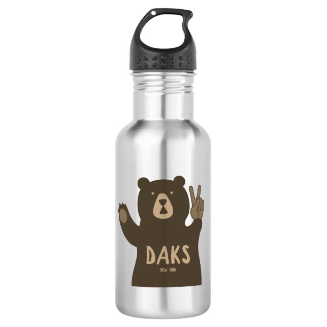 Adirondacks Peace Bear 532 Ml Water Bottle (Front)