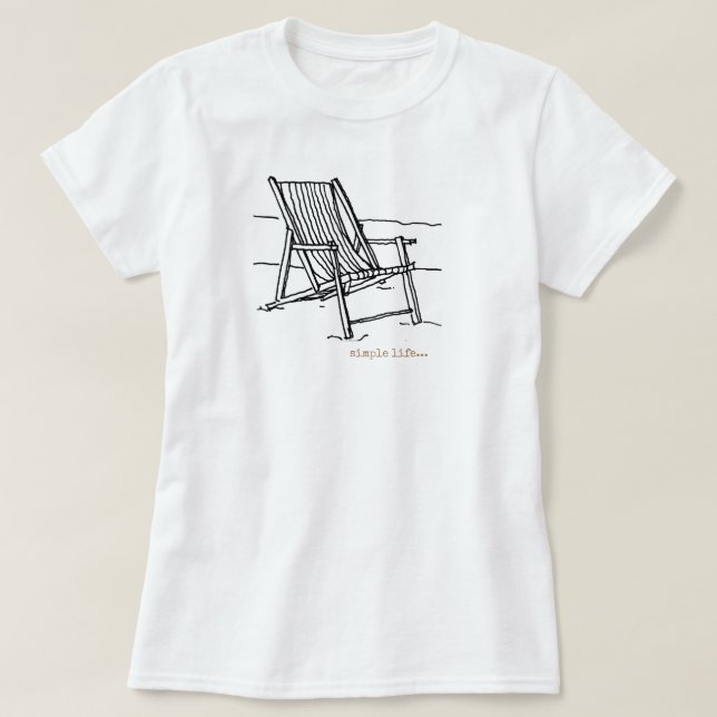 Adirondak chair on the beach T-Shirt (Design Front)