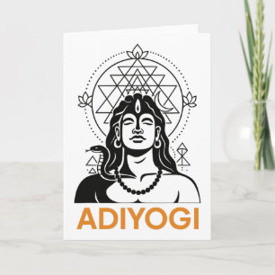 Adiyogi Shiva Sri Yantra Sacred Geometry God Of Yo Card